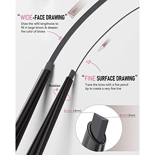 Grey Eyebrow Pencil for Older Women, Waterproof, Eyebrow Pen for Gray Hair