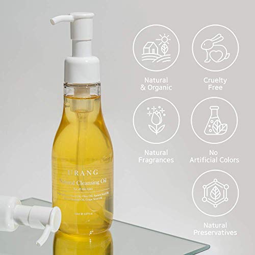 Natural Cleansing Oil for Makeup & Impurities - Organic Skin Deep Cleanser 5.07 Fl.oz