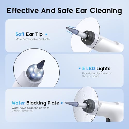 Lebbtl Ear Irrigation Flushing System for Adults with 4 Cleaning Modes - Black