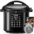 12-in-1 Electric Pressure Cooker 8 Qt - Stainless Steel, Black, with Recipe
