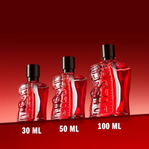 Diesel D Red Eau de Parfum - Aromatic Fougère Mens Cologne 1.7 Fl Oz