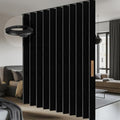Black Room Divider Curtain Set with Flexible Ceiling Track - 100W x 96L, 1 Pack