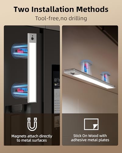 EZVALO 16.5 Inch 5-Pack Rechargeable Under Cabinet LED Lights with Remote, Dimmable & 3 Color Temps