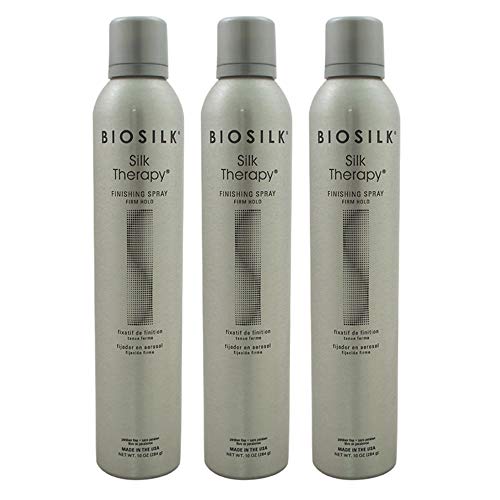 Silk Therapy Finishing Spray - Firm Hold by Biosilk for Unisex - 10 oz Hair Spray - (Pack of 3)