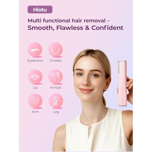 Dermaplane Facial Razor for Women ? Electric 2-Speed Sonic Dermaplaning Tool with 5 Replacement Heads, Safe Peach Fuzz Remover & Exfoliating Face Hair Removal Device