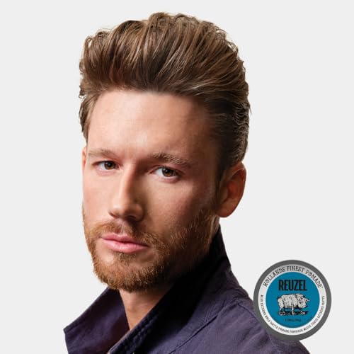 REUZEL Blue Extreme Hold Matte Pomade, Extreme Hold, Water Soluble Styling, Matte Finish, Easy To Wash Out, For All Hair Types, 3.38 oz
