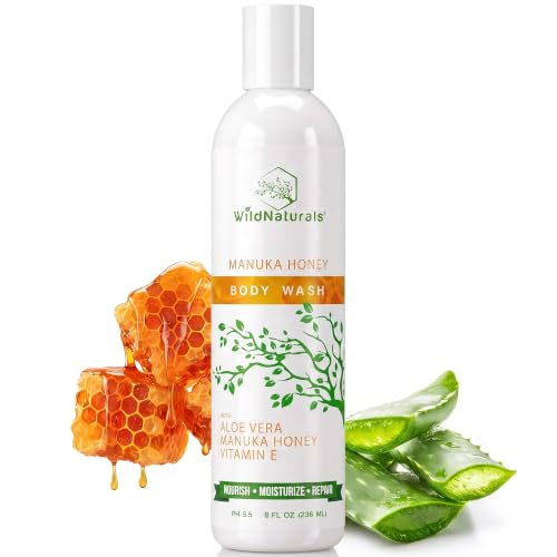 Wild Naturals Manuka Honey Eczema Body Wash 8oz - Organic, Sulfate-Free, Natural Skin Care