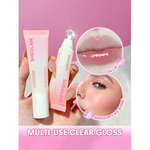 SHEGLAM Mirror Move Multi-functional Clear Gloss High Shine Moisturizing for Makup