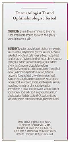 Burt's Bees Renewal Smoothing Eye Cream 0.58oz - Firming & Hydrating, Hibiscus &