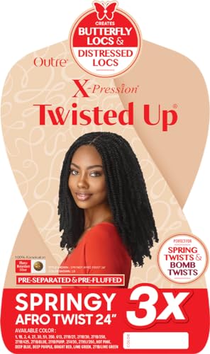 Outre X-Pression Twisted Up Afro Twist Hair Extensions 24 Inch - 2 Pack Dark Brown 2