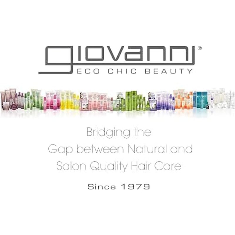 GIOVANNI 2chic Ultra-Repairing Conditioner - For Damaged, Over-Processed Hair, Helps Restore Hair's Natural Elasticity, Blackberry & Coconut Milk, Argan, Keratin, Shea Butter - 8.25 oz. Each