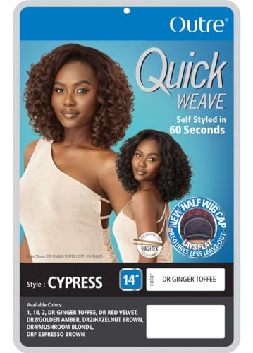 Outre Quick Weave Wig Cypress OFF BLACK 1B Natural Texture & Volume
