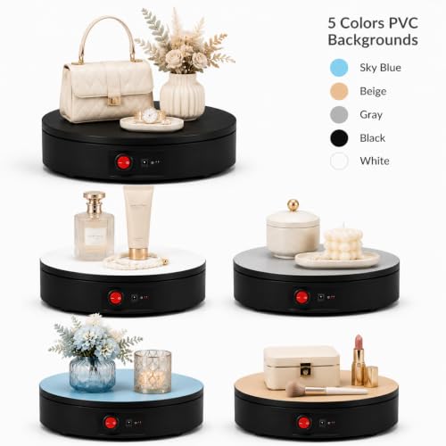JAYEGT Motorized Rotating Display Stand 360° for Product Photography & Live Show