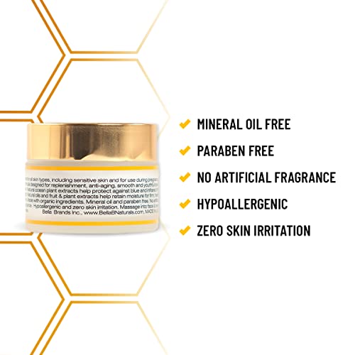 Bella B Face Cream 1.7 oz Jar - Facial Glow - Pregnancy Skincare - All Natural Face Moisturizer - Organic Face Cream - Prenatal Skin Care - Organic Facial Moisturizer for Sensitive Skin
