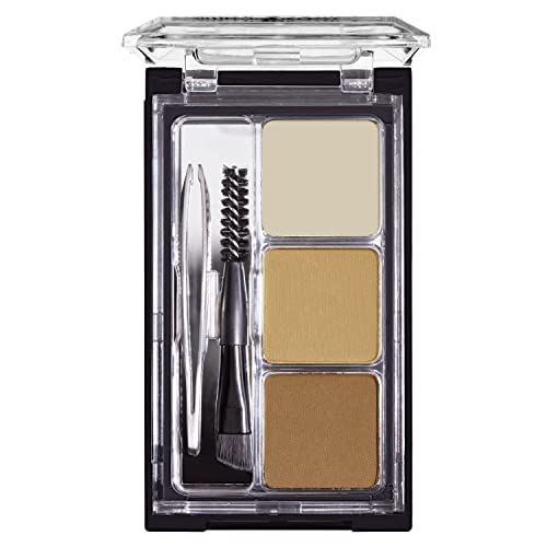 Wet n Wild, Ultimate Brow Kit, Eyebrow Kit to Shape, Define and Fill the Eyebrows, Kit with 1 Brow Wax, 2 Fixing Powders, 1 Brush and 1 Tweezers, Vegan Product, Soft Brown