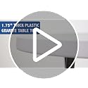 2.63 ft Plastic Round Folding Bar Table - White, Portable for Events
