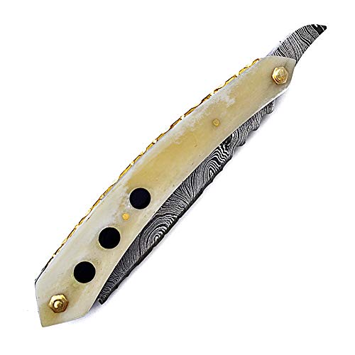 R-79 Custom Hand Made Damascus Steel Straight razor Folding Razor With Shaving Ready Classic Barber Blade Edge