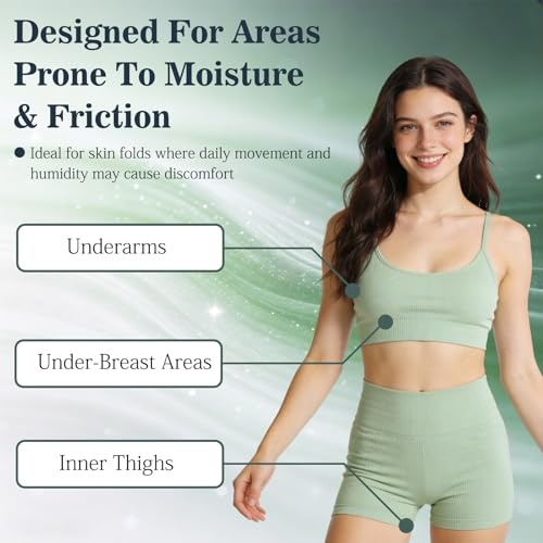 Skin Fold Barrier Cream, 2PCS Skin Fold Care & Chafing Support Cream, Fast-Drying Non-Greasy Formula for Friction-Prone Areas, 3.53 oz