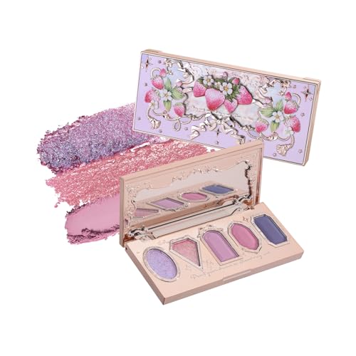 Flower Knows G01 Starmoon Strawberry Violet & Pink Eyeshadow Palette, 0.21 oz