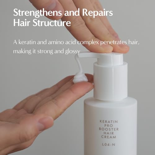 Keratin Heat Protectant Hair Cream with Korean Camellia Oil - Silky, Frizz-Free Leave-In Treatment