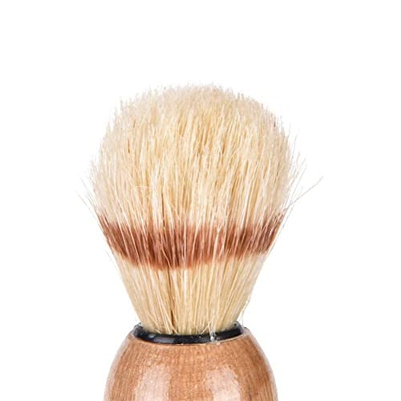 7Pcs Men Shaving Brush Wood Handle, Professional Salon Tools Hand Crafted Shaving Brush Wood Handle Shave Brushes Handmade Pure Badger Hair Brush for Men1
