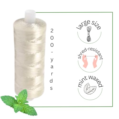 Refillable Dental Floss Dispenser with Mint Waxed Floss - 200 Yards Jumbo Refill Set