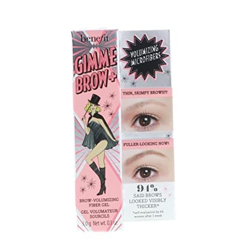 Benefit Gimme Brow + Volumizing Eyebrow Fiber Gel Bundle (Neutral Light Brown, 0.1oz, 2-Pack) (2 Items)