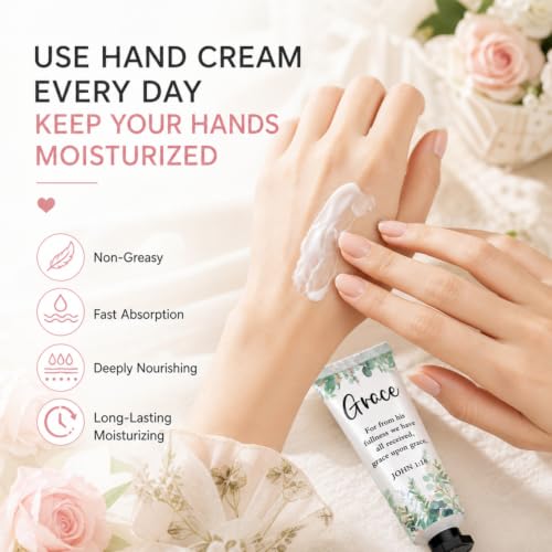 24 Sets Christian Hand Cream and Lip Balm Gift Set with Bible Themes - Christmas Religious Gifts for Women