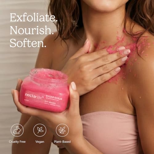 Fruit Scented Sugar Body Scrub - Moisturizing Exfoliant for Smooth Skin - 8 oz