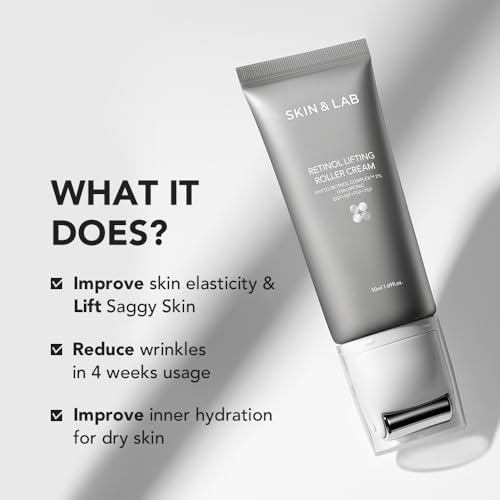[SKIN&LAB] Double Retinol Wrinkle Care Skincare Set: Includes Retinol Serum and Roller Cream