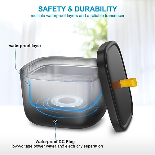 Ultrasonic Retainer Cleaner Machine 43kHz with 255ML Tank for Dentures Jewelry