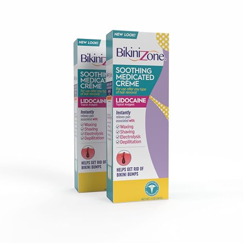 Bikini Zone Medicated After Shave Cr?me with Soothing Lidocaine, 1 Oz, 2 Pack