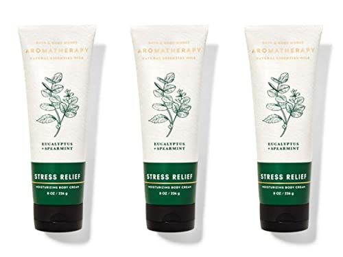 Eucalyptus Spearmint Body Cream 8oz Pack of 3 - Aromatherapy Stress Relief