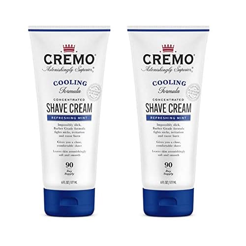 Cremo Barber Grade Cooling Shave Cream & Cooling Formula Post Shave Balm, Soothes, Cools And Protects Skin From Shaving Irritation, Dryness and Razor Burn, 4 Oz
