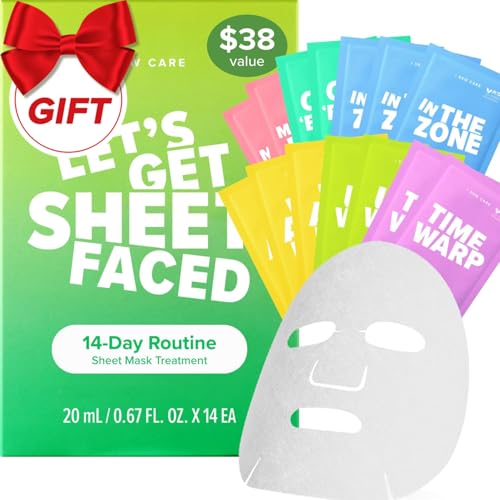 Let's Do This Sheet Mask Set - 14 Collagen & Hydrating Facial Masks, Variation of THIS listing