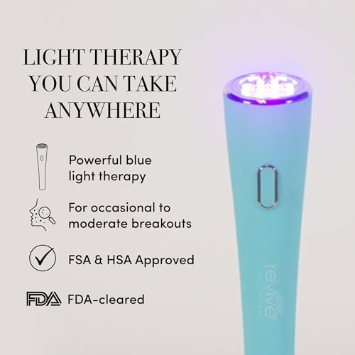 Revive Glo Acne Wand, Multi-Spectrum Face Wand, Red & Blue Light for Acne, Medspa-Quality Face Tools for Skincare, Portable Light Therapy Products for Targeted Skin Support