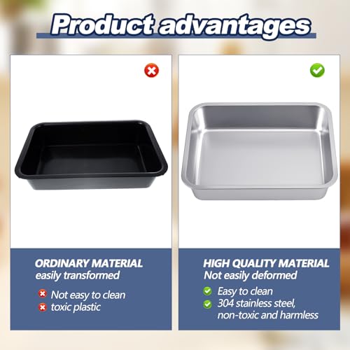 Tiangrid 4 Pack 32L Stainless Steel Bus Tubs for Commercial & Home Use - Durable & Stackable
