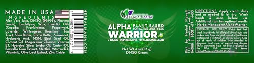 Herbal Mana Alpha Warrior DMSO Body Cream – Fast-Absorbing Cooling Moisturizer