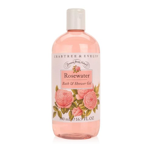 Crabtree & Evelyn Rosewater Bath & Shower Gel - 16.9 Fl Oz, Pack of 1, Floral Fragrance