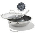 12-Inch Nonstick Wok with Lid - PFAS-Free Ceramic Stir-Fry Pan for All Cooktops