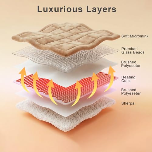Weighted Heated Blanket for Adults with 12 Heat Levels - 50x60 Brown