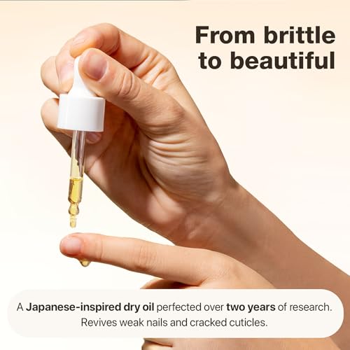 Onsen Secret Nail & Cuticle Repair Oil (2x35ml) - Dry Oil Formula - Japanese Tsubaki, Tea Tree & Jojoba - Strengthens Nails, Repairs Cuticles, Hydrates Skin & Hair - Natural & Vegan