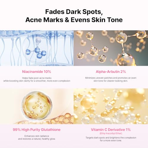 BeginS Glutathione Serum with Niacinamide & Alpha Arbutin for Brightening - 1 Fl Oz