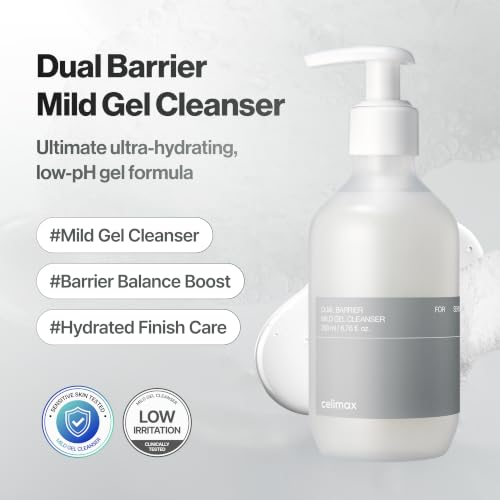 Celimax Dual Barrier Mild Hydrating Gel Cleanser for Sensitive Skin 6.76 fl oz