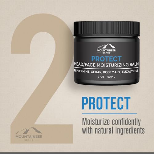Bald Head & Face Moisturizer & Cleanser Set - Natural Hydrating Grooming for Men
