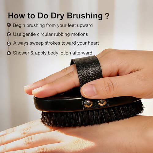 Ionic Copper Dry Brush for Cellulite and Lymphatic Drainage - Skin Exfoliation & Body Detox