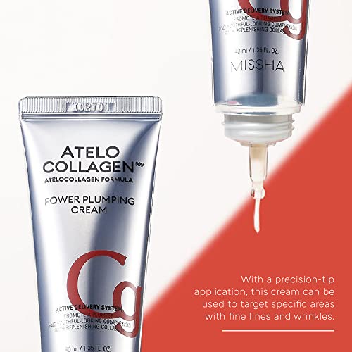 MISSHA Atelo Collagen 500 Power Plumping Cream Korean Moisturizer 1.35 oz