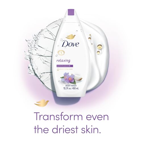 Dove Body Wash Relaxing 4-Pack - Jasmine & Coconut Milk, 15.2 oz Each Variation Included