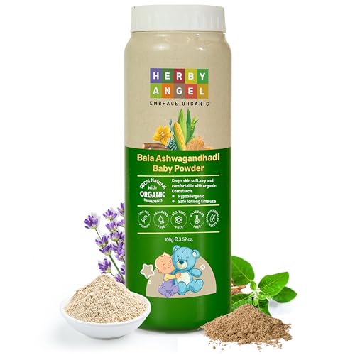 Talc Free Baby Powder - For Babies & Kids, Baby Powder For Kids, Baby Skin Care, Hypoallergenic, Talc Free Powder, Heals Diaper Rashes, Quick Moisture Absorbing, 100 GM (Pack of 1)