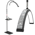 Mznoo Black Half Moon Lash Light with Diamond Design, Adjustable Brightness & Tool Tray